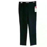 Donna Degnan NWT Women’s Size 2 Black W/ Gray Pin Stripped Straight Leg Slacks Photo 1