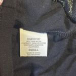 cha cha vente  Black Floral Embroidered Overlay Blouse Top Size‎ Small Photo 6