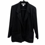 Briggs New York Briggs Petite Black One Button Blazer Womens Size 4P Photo 9