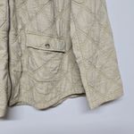 J.Jill Quilted Cotton Jacket Light Bamboo Tan Zip Front Pockets XL NWT $159 Brown Photo 1