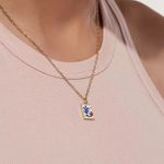 Stainless Steel Retro Enamel Necklace Gold Photo 1