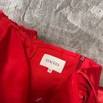 STACEES Red Hot Silky Formal Mini Dress Corset Off Shoulder Designer Sz 0 EUC Photo 5