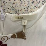 Maje  White Floral Mini Dress Short Sleeve A Line Size 3/US Women’s L Photo 7