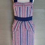 Phoebe Couture Silk, Viscose Blend Striped Dress Photo 0
