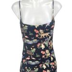 Reformation Yasmin Black Brasilia Graphic Sleeveless Cami Tank Mini Slip Dress 4 Photo 0