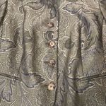Michael Kors Paisley Jacquard Silk Blend Blazer Brown Green size 6 Photo 5