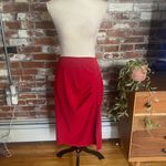 CELINE  Elegant Red Button-Detail Skirt size XL Photo 1