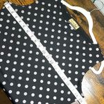 Vintage Y2K Women's Black off White Polka Dot Sleeveless Top • modest • business Size L Photo 4