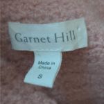 Garnet Hill  Cashmere Blend Bouclé Cropped Sweater Pink Long Sleeve Mock Neck S Photo 3