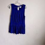 Deletta Anthropologie Corbara Royal Blue Peplum Top Photo 1