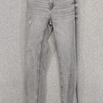 ZARA Blk/Gry Wash Distressed Skinny Tapered Frayed Denim Jeans Women's S B25 (1) Photo 0