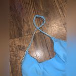 Oh Polly Elegant Blue Halter Dress Diamond Hani Low Back Midi Dress blue spring Photo 10