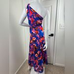 Pretty Garden Floral Maxi Dress in Blue and Red. #107 Size L Photo 3