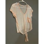 Jack by BB Dakota  Pink Tie Cropped Top Size Small Photo 2