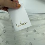 Lulus Immensely Charming White Mesh Pearl Bustier Maxi Dress Size L Size L Photo 6