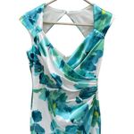 London Times  size 4 tropical satin faux wrap dress Photo 2