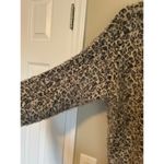 BKE  Boutique Fuzzy Leopard Print V-Neck Cozy Sweater Women's Size L Photo 6