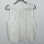 Free People  Clean Ivory Marina Eyelet Embroidered Tank Top Blouse Women XL NWT Photo 12