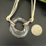 Vintage Sterling Handcrafted Glass Donut O Photo 4