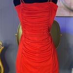 Vintage 90s Koji Yohji Red Spaghetti Strap Mini Dress Size Small Photo 1