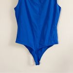 Babaton  Contour Royal Blue Square Neck Bodysuit Size Large Thong Back Photo 8