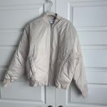 Athleta  Sateen Bomber Jacket in  Bone cream NEW Photo 6