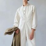 Caron Callahan NWT Fincher Small Ivory Cream Jumpsuit Utility Cotton Flightsuit Tan Photo 12