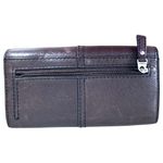 Fossil  Chocolate Brown Maddox Leather Flap Wallet Photo 1