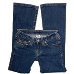 True Religion Bootcut Low Rise Jeans Metallic / Sparkle Painted Pockets Size 27 Photo 3