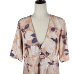 Eshakti  floral ombre crêpe banded empire waist plunge V maxi dress women’s /XL Photo 7