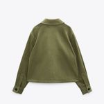ZARA  CORDUROY OVERSHIRT Khaki color Photo 8