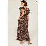 Madewell Deep V-Neck Ruffled Floral Wide Leg Jumpsuit in Pampas Blooms Size XS Photo 2