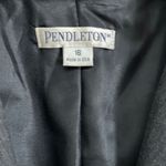 Pendleton Dark Grey Women's Wool Notch Collar Blazer Size 16 Career Suiting Photo 11