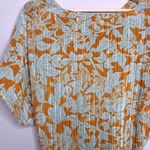 Topshop  Floral Print Pleated Cropped Blouse Size S Photo 6