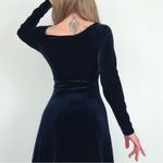 Vintage Y2K MODA INTERNATIONAL Velvet Maxi Dress in Deep Navy Blue | Size S Photo 2