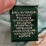 Ralph Lauren Lauren Cocktail Dress Brocade Metallic Aqua Blue & Gold Sz 14 Photo 4