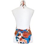 The Bikini Lab NWT Plunge Halter Open Back One Piece Swimsuit Spanish Bloom Sz Small Photo 6