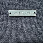 SOIA & KYO Black Slouch Coat Midweight Drape Jacket Size M Photo 8