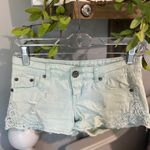 Vanilla Star Jeans Denim Shorts Crochet Lace Low Rise Boody Cutoffs Vanilla Star Womens 3 Photo 2