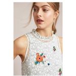 Maeve Anthropologie Macie Tank Top White Lace Floral Embroidered Womens … Photo 4