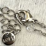 Loft silver tone dainty circle rhinestone pendant necklace Photo 5