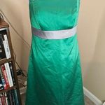 After Six  Green and Silver Strapless Cocktail Prom Formal Dress Photo 0