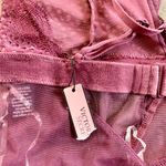 Victoria's Secret  Fishnet Lace Teddy Bodysuit XS Maroon Dark Cherry Red NWT Photo 6