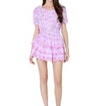 Love Shack Fancy NWT Mavis Mini in Lilac Fusion Floral Tiered Cotton Dress S Photo 7