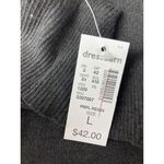 Roz & Ali *New Tunic Knit Sweater Womens Size L Gray Split Cowl Neck Long Sleeve Photo 3