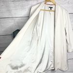 Eileen Fisher Ivory White Drapey Tencel Stretch Blazer Jacket Size Large Pockets Photo 13