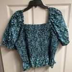 J.Crew NWT Smoked Floral Peplum Cotton Blend Blouse Size XL Photo 4