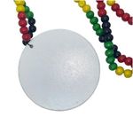 Handmade NWT Rasta Pot Leaf Weed Red Yellow Green Wooden Beaded Necklace Photo 4