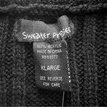 Sweater Project  Black Shawl Collar Crop Cropped Ribbed Cardigan Sweater XL NEW Photo 10