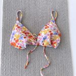 Forever 21 Pink Purple Orange Floral Triangle Bikini Top Photo 1
